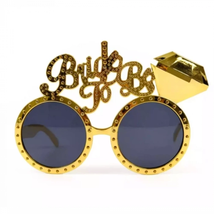 Altın Renk Bride To Be Yazılı Gelin Gözlüğü