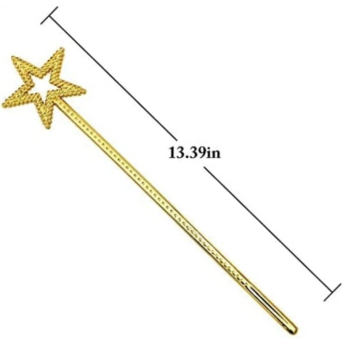 Altın Renk Yıldız Peri Asası Peri Değneği 34 cm 1 Adet (4887)