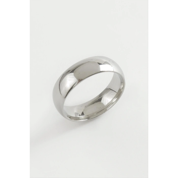Alyans Lüks Çelik Yüzük 6 mm