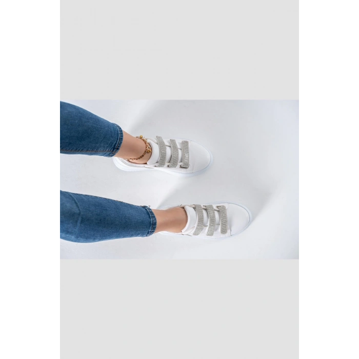 Amaris Beyaz Taşlı Spor Ayakkabı