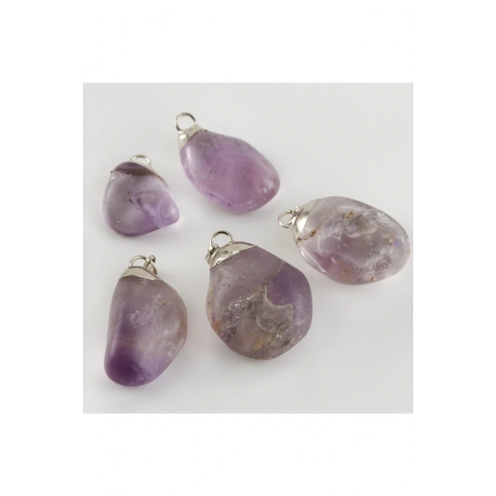 Amatist Doğaltaş Kolye Ucu