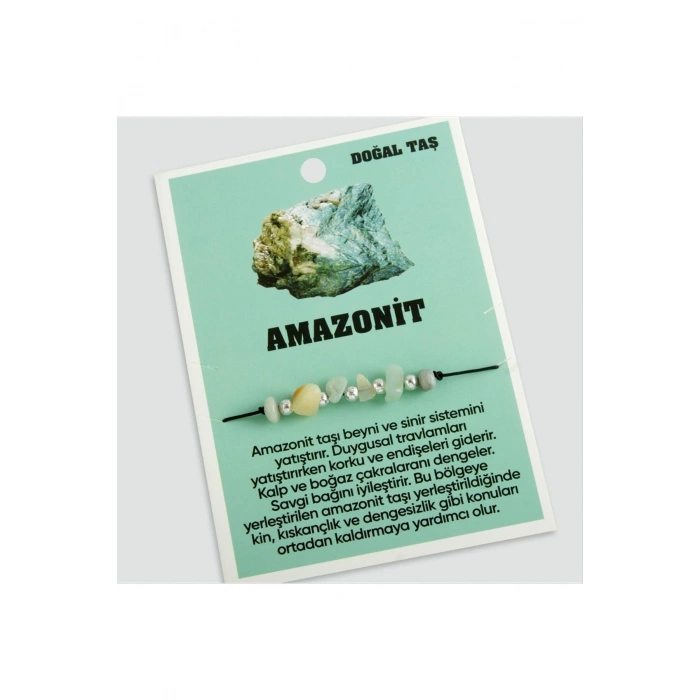 Amazonit Doğaltaşlı İp Bileklik