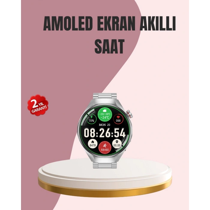 Amoled Akıllı Saat Gelişmiş Sensörlü – Kadın Sağlığı Ve Hatırlatma Özellikli