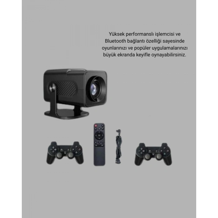 Android Projeksiyon Game Box – 1280x720p Hd Çözünürlük Bluetoothhdmı Ve Usb Girişli