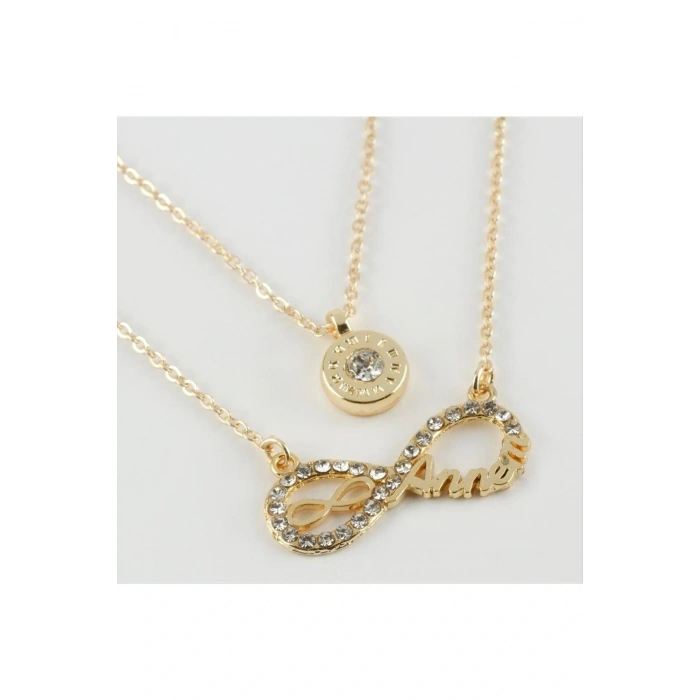 Annem Yazılı Yeni Sezon İkili Kolye