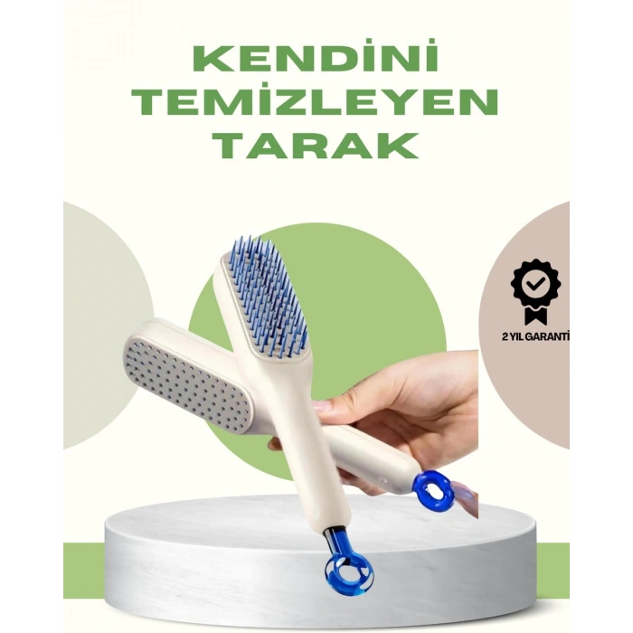 Anti-statik Saç Tarağı – Kolay Temizlenebilir Silikon Masaj Uçlu Kompakt Boyut