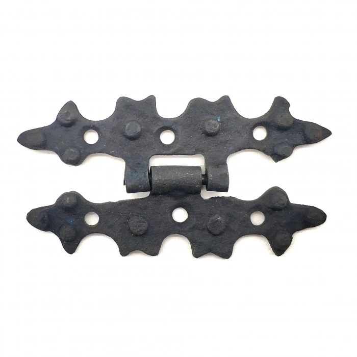 Antika Tarz Dekoratif Pirinç Yıldız Menteşe - 84x44 Mm, Oksit