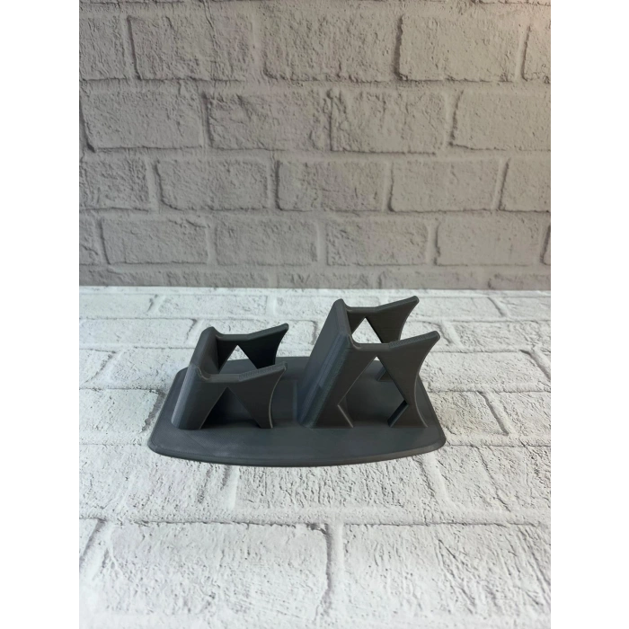 Antrasit İkili Gamepad Tutucu 7x18 Cm Masa Ve Raf Düzeni