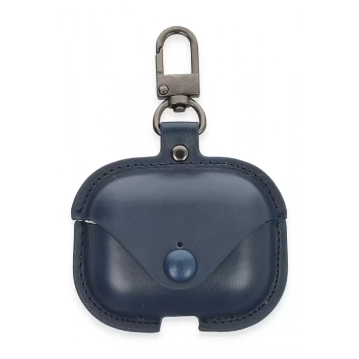 Apple Airpods 3 (3.nesil) Çanta Deri Kılıf - Lacivert