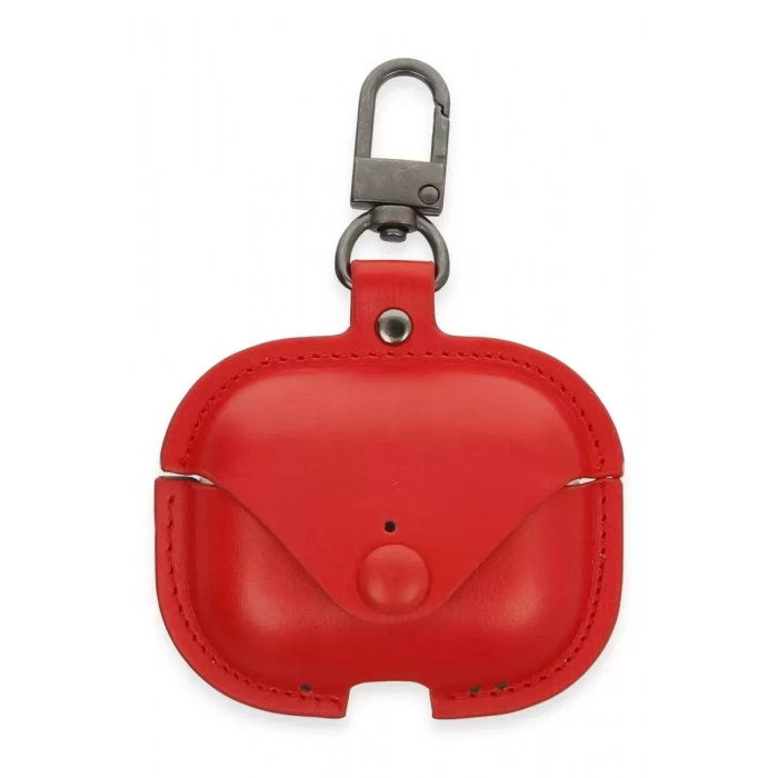 Apple Airpods Pro 2 (2.nesil) Çanta Deri Kılıf - Kırmızı