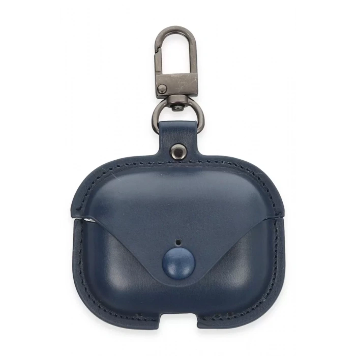 Apple Airpods Pro 2 (2.nesil) Çanta Deri Kılıf - Lacivert