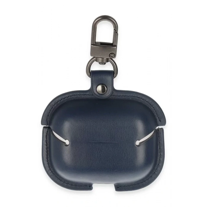 Apple Airpods Pro 2 (2.nesil) Çanta Deri Kılıf - Lacivert