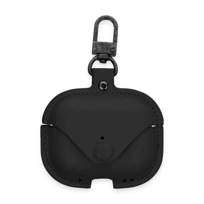 Apple Airpods Pro 2 (2.nesil) Çanta Deri Kılıf - Siyah