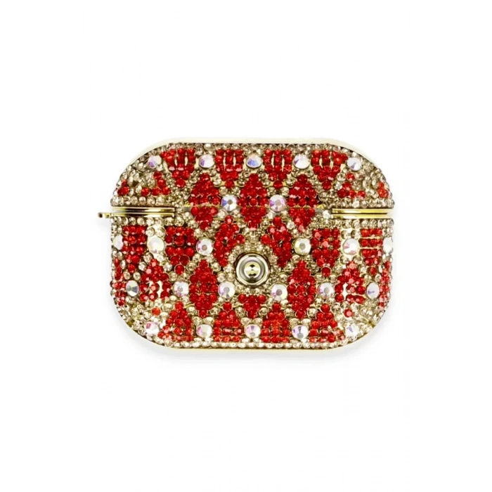 Apple Airpods Pro 2 (2.nesil) Klor Taşlı Kılıf - Desen 1