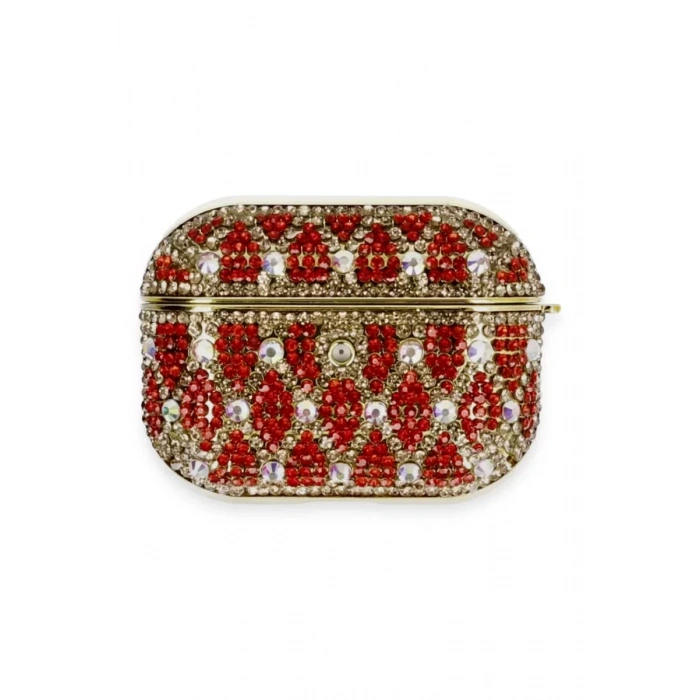 Apple Airpods Pro 2 (2.nesil) Klor Taşlı Kılıf - Desen 1