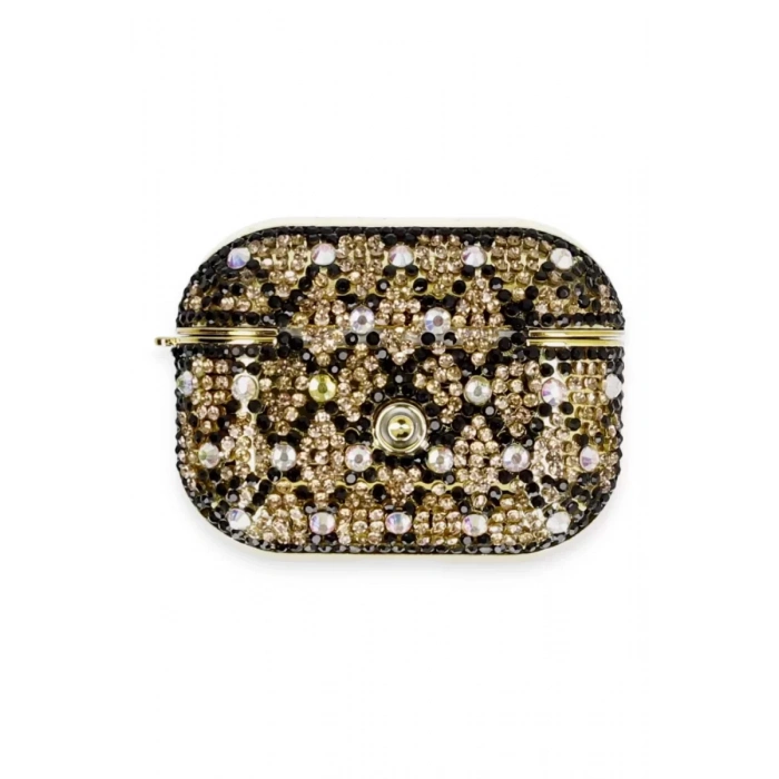 Apple Airpods Pro 2 (2.nesil) Klor Taşlı Kılıf - Desen 4