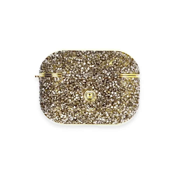 Apple Airpods Pro 2 (2.nesil) Luz Taşlı Kılıf - Siyah