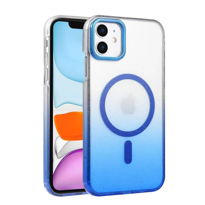 Apple iPhone 11 Glossy Magsafe Kapak - Mavi