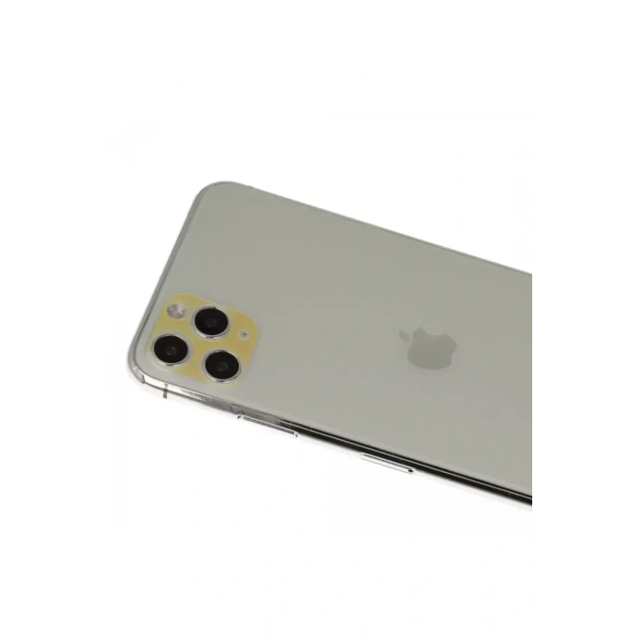 Apple iPhone 11 Pro Max Rainbow Kamera Lens Koruma Cam - Gold