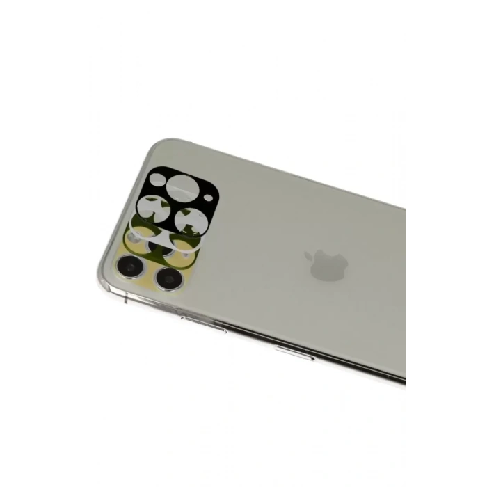 Apple iPhone 11 Pro Max Rainbow Kamera Lens Koruma Cam - Yeşil