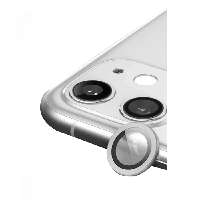 Apple iPhone 11 Raze Metal Kamera Lens - Gümüş