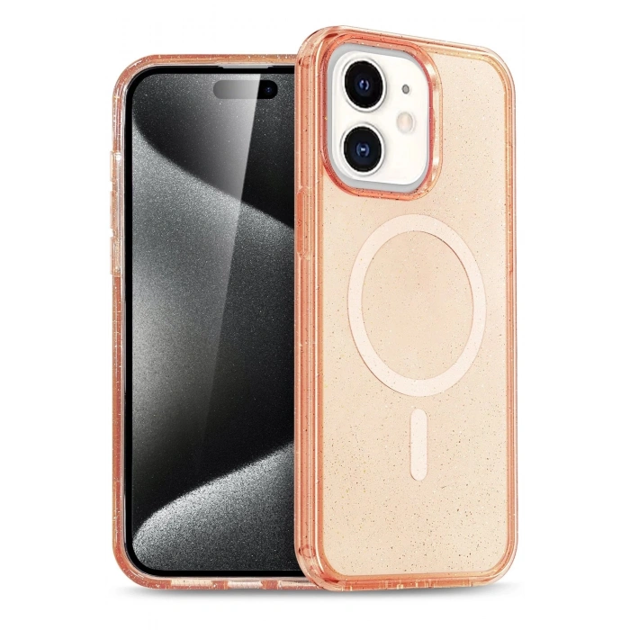 Apple iPhone 11 Star Magsafe Kapak - Turuncu