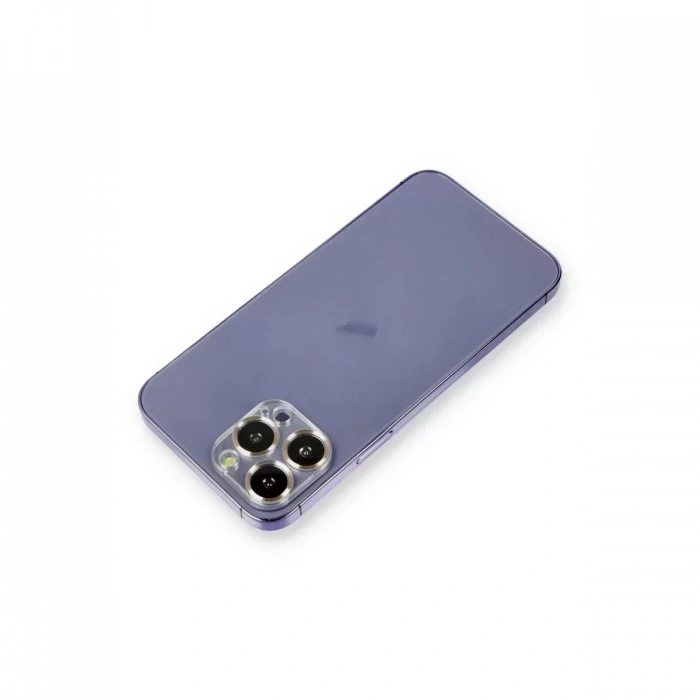Apple iPhone 12 Pro Metal Kamera Lens Koruma Cam - Gold