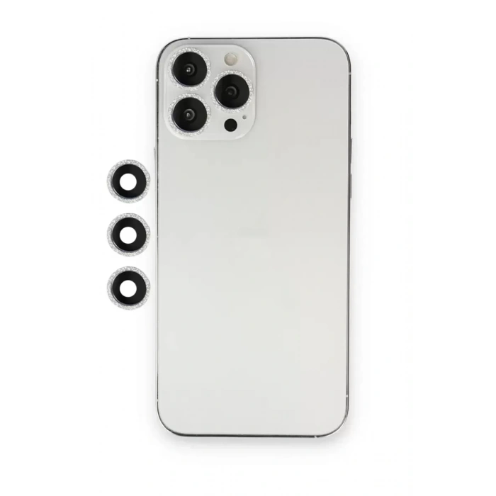 Apple iPhone 12 Pro Shine Kamera Lens - Gümüş