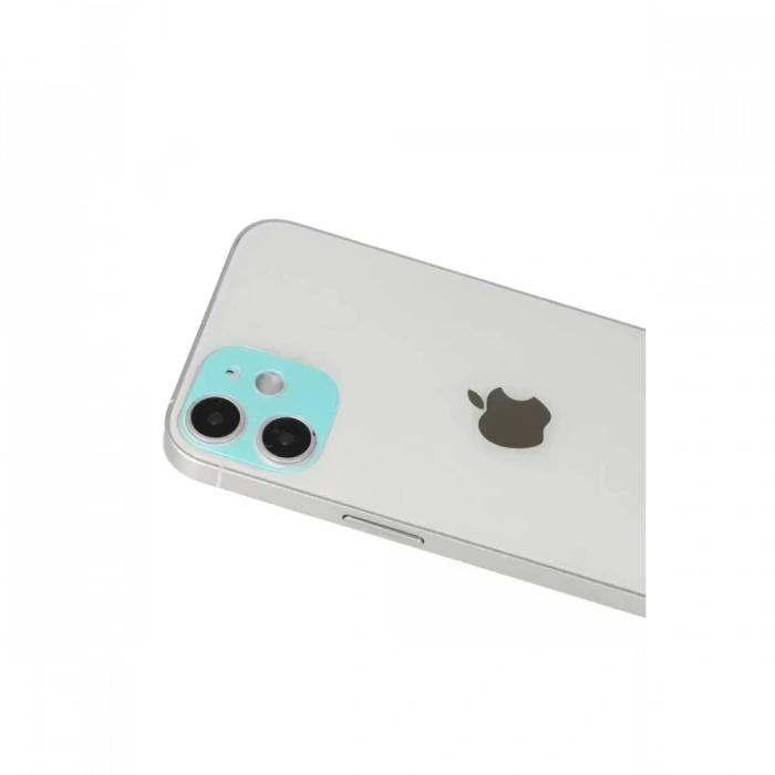 Apple iPhone 12 Rainbow Kamera Lens Koruma Cam - Yeşil