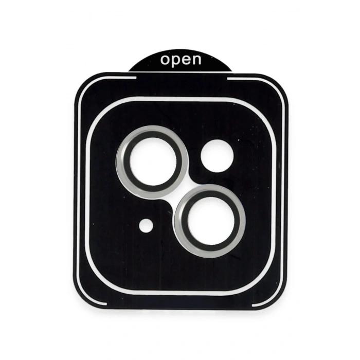 Apple iPhone 13 PVD Metal Kamera Lens - Gümüş