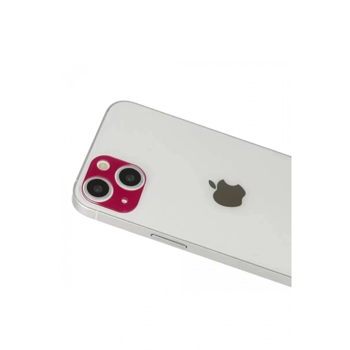 Apple iPhone 13 Rainbow Kamera Lens Koruma Cam - Koyu Kırmızı