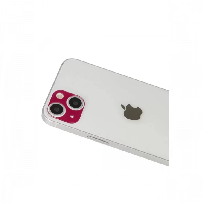 Apple iPhone 13 Rainbow Kamera Lens Koruma Cam - Koyu Kırmızı