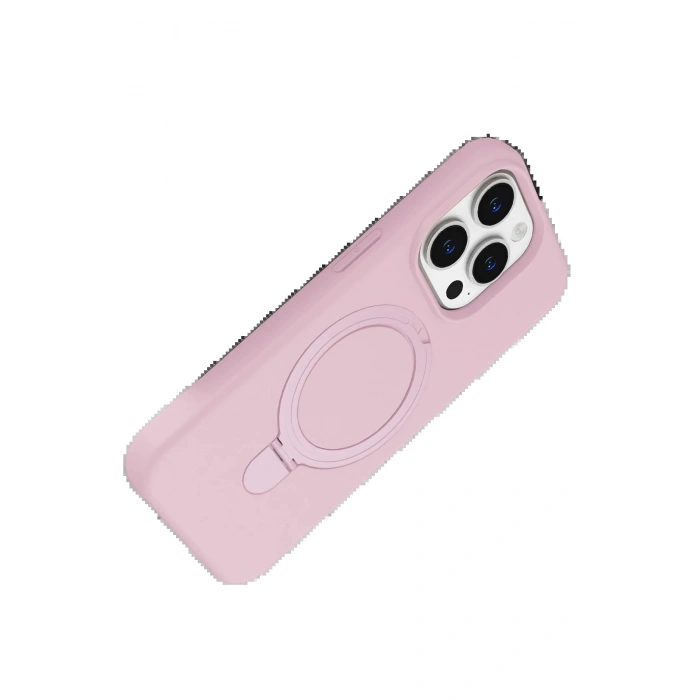 Apple iPhone 14 Pro Max Regal Magsafe Standlı Kapak - Açık Pembe