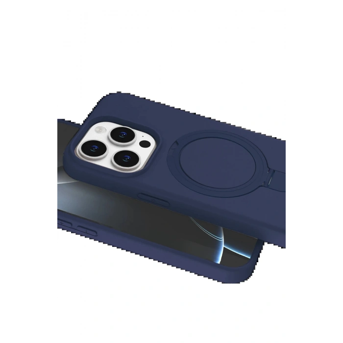 Apple iPhone 14 Pro Max Regal Magsafe Standlı Kapak - Lacivert