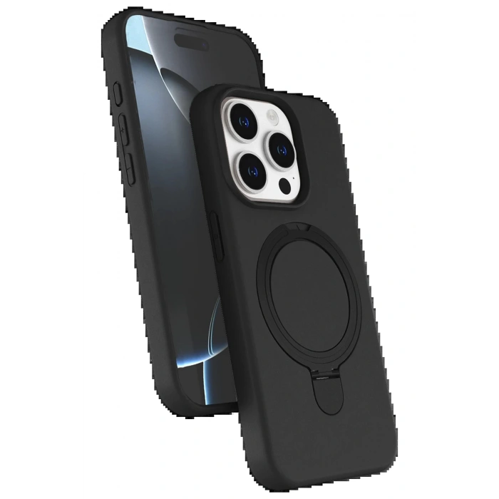 Apple iPhone 14 Pro Max Regal Magsafe Standlı Kapak - Siyah