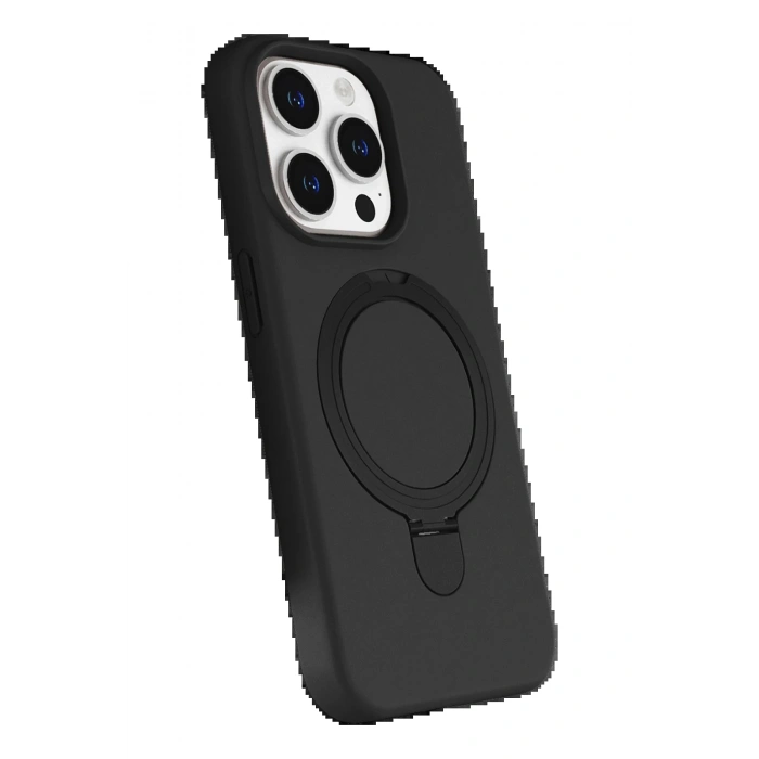Apple iPhone 14 Pro Max Regal Magsafe Standlı Kapak - Siyah