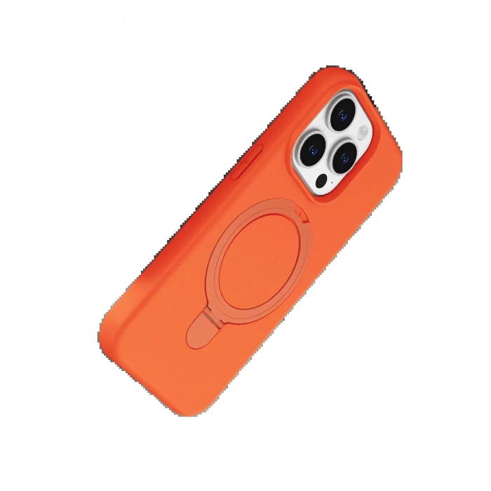 Apple iPhone 14 Pro Max Regal Magsafe Standlı Kapak - Turuncu