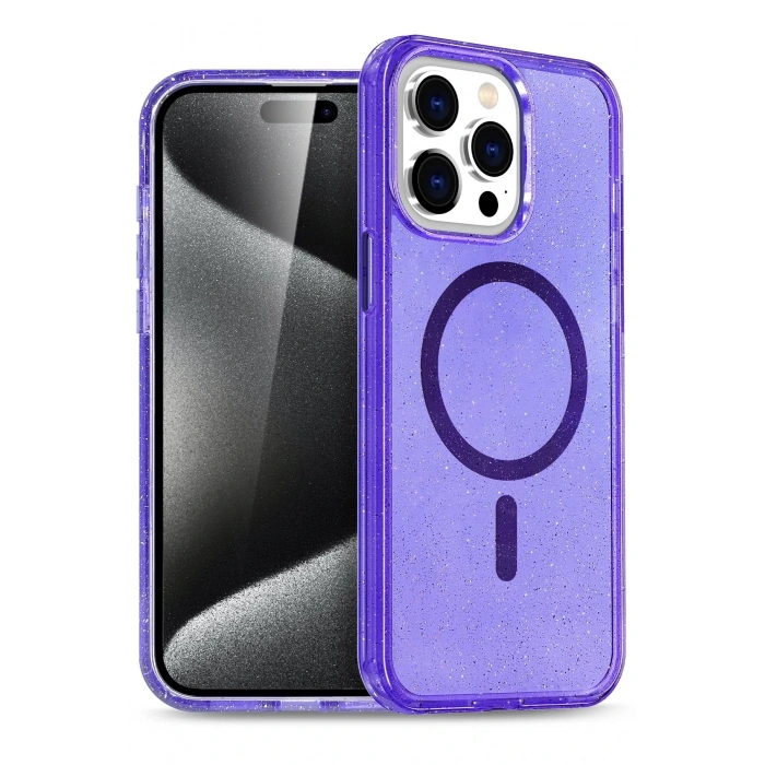 Apple iPhone 14 Pro Max Star Magsafe Kapak - Mor