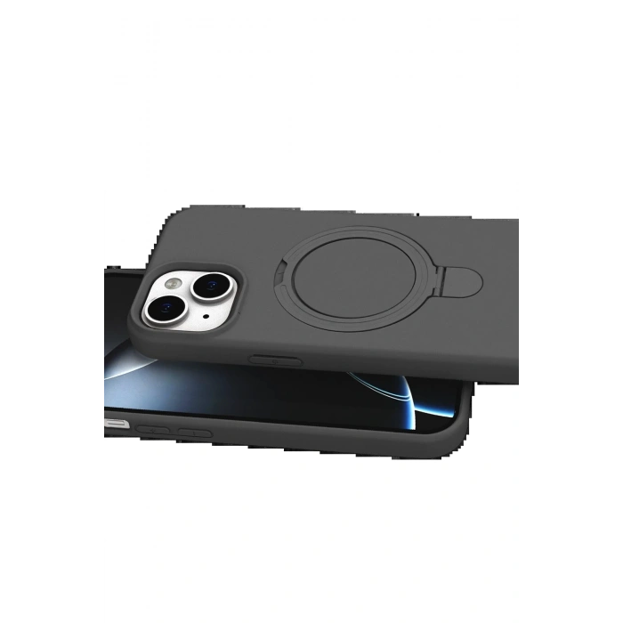 Apple iPhone 15 Plus Regal Magsafe Standlı Kapak - Titan Gri