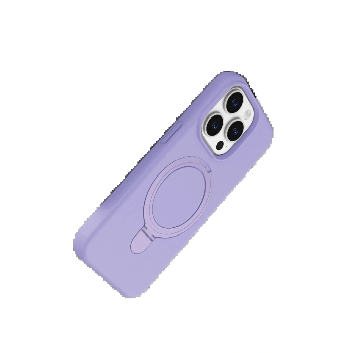Apple iPhone 15 Pro Max Regal Magsafe Standlı Kapak - Lila