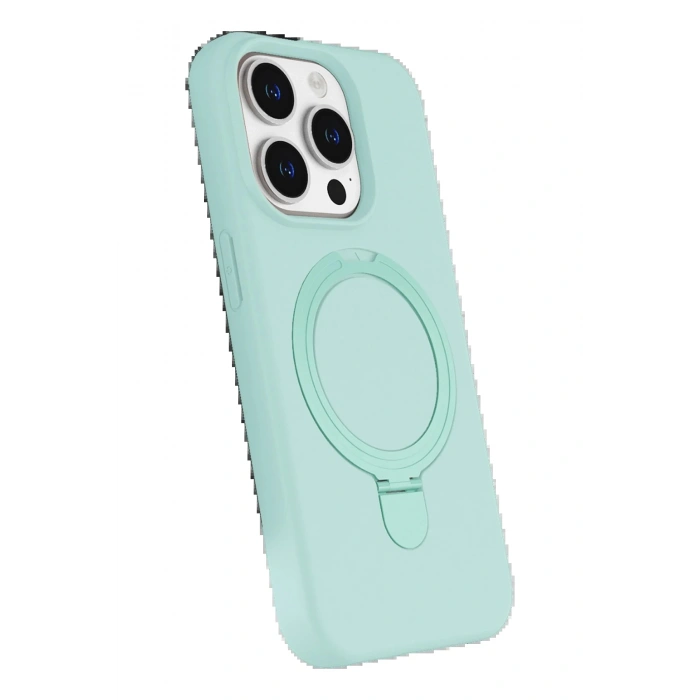 Apple iPhone 15 Pro Max Regal Magsafe Standlı Kapak - Su Yeşili