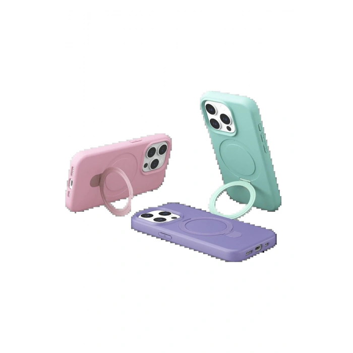 Apple iPhone 15 Pro Max Regal Magsafe Standlı Kapak - Turuncu