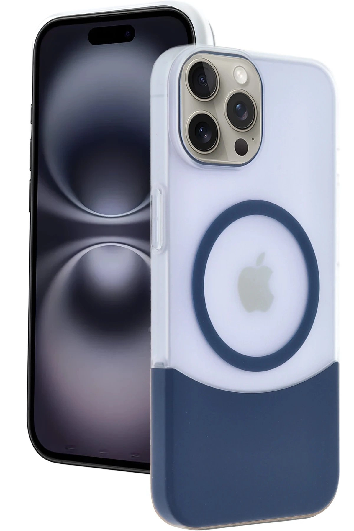 Apple iPhone 15 Pro Max Velar Magsafe Kapak - Lacivert