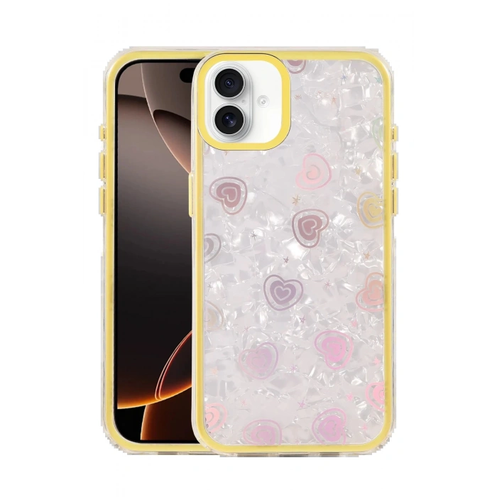 Apple iPhone 16 Lumi Desenli Kapak - Sarı