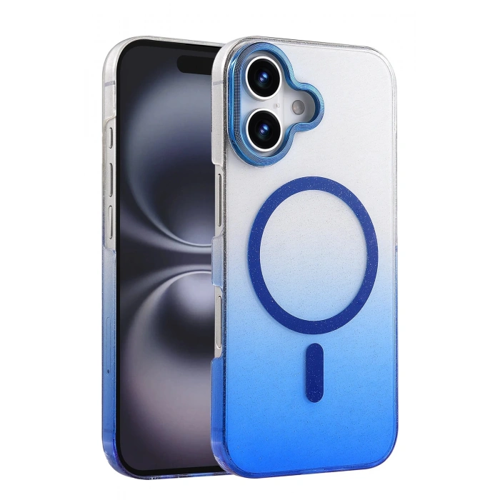 Apple iPhone 16 Plus Glossy Magsafe Kapak - Mavi