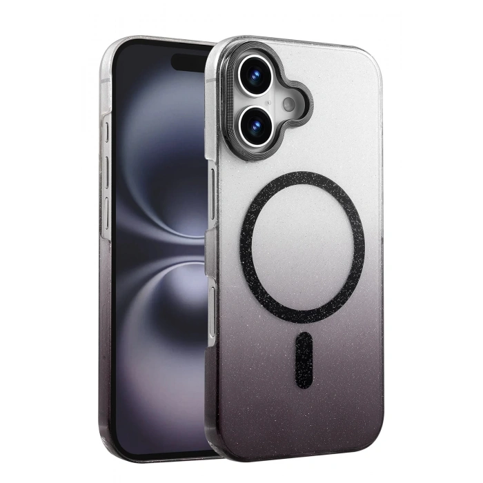 Apple iPhone 16 Plus Glossy Magsafe Kapak - Siyah
