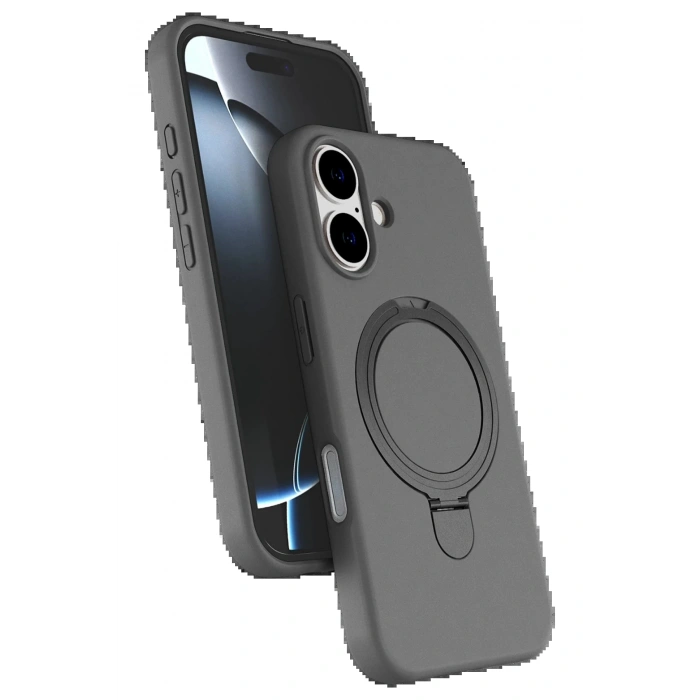 Apple iPhone 16 Plus Regal Magsafe Standlı Kapak - Titan Gri