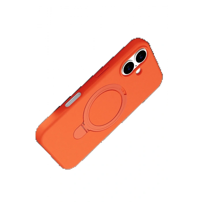 Apple iPhone 16 Plus Regal Magsafe Standlı Kapak - Turuncu