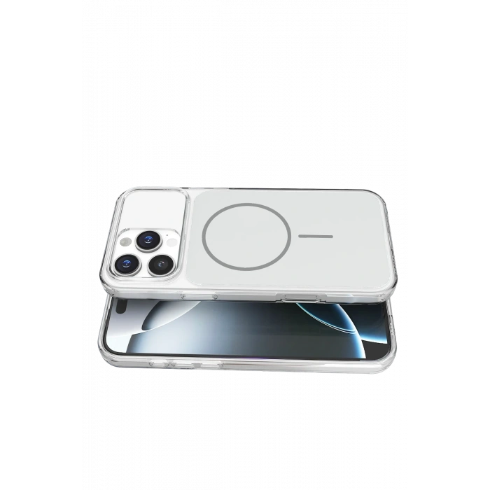 Apple iPhone 16 Pro Max Bruma Magsafe Kapak - Gümüş