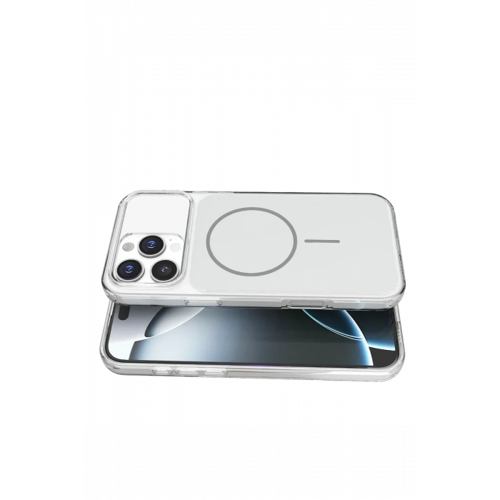 Apple iPhone 16 Pro Max Bruma Magsafe Kapak - Gümüş